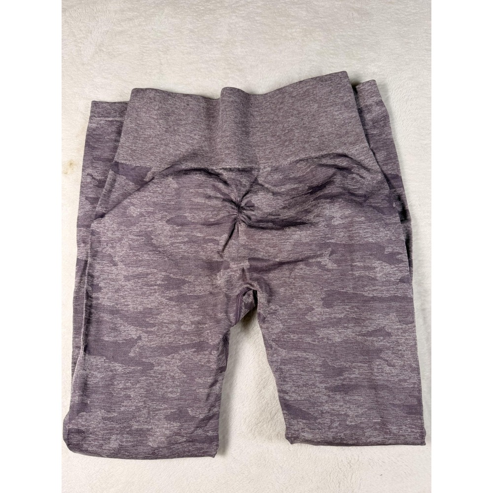 Leggings Womens S/M Purple Camo High Rise Ankle Length Yoga Gym Pants‎ Stretch